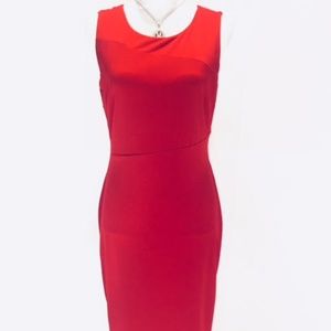 NOIR Red Sofia Ponte Mid lenght Dress Size M